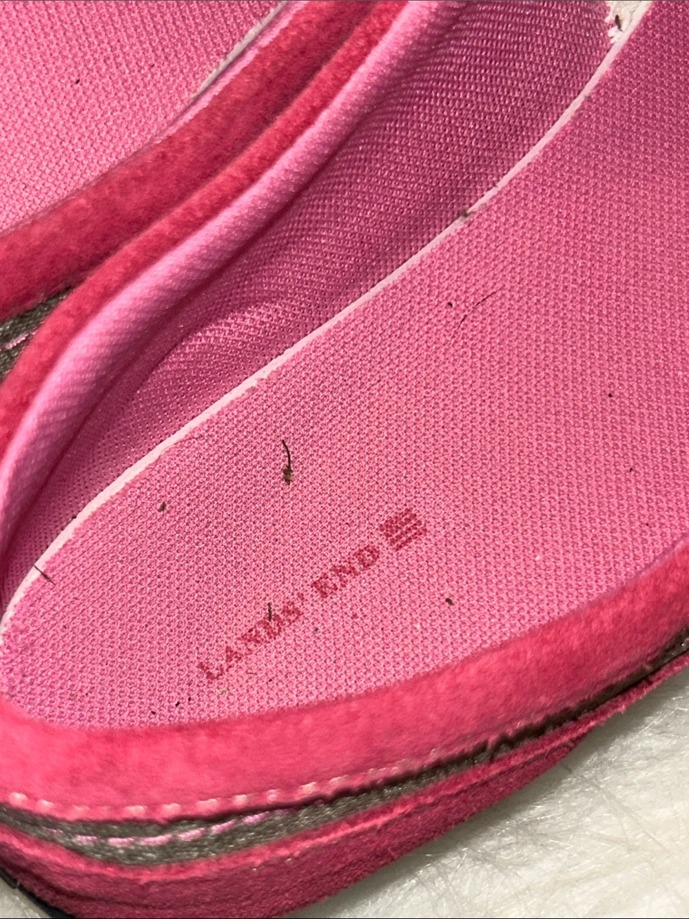 Lands' End Women's Pink and Olive Zip-Front Slip-On Sneakers - Picture 3 of 8